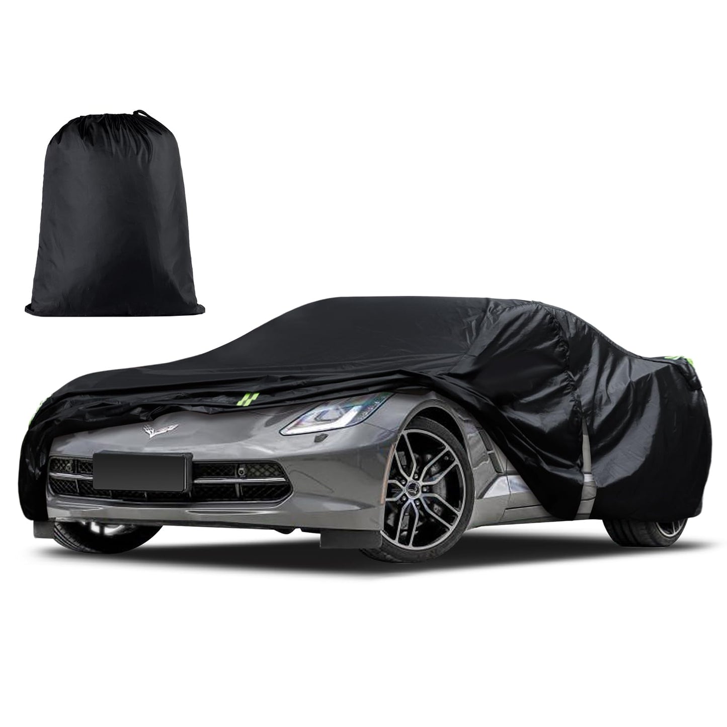 Migaven - Funda de coche personalizada, impermeable para todo tipo de clima, funda exterior completa, protector de lluvia, sol, nieve con cremallera en la puerta