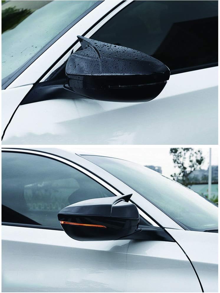 XITER Acabado galvanizado ABS estilo cuerno de vaca todo incluido cubierta de espejo retrovisor puerta lateral moldura generación para Honda Accord 10th 11th 2018 2019 2020 2021 2022 2023 2024 2025,