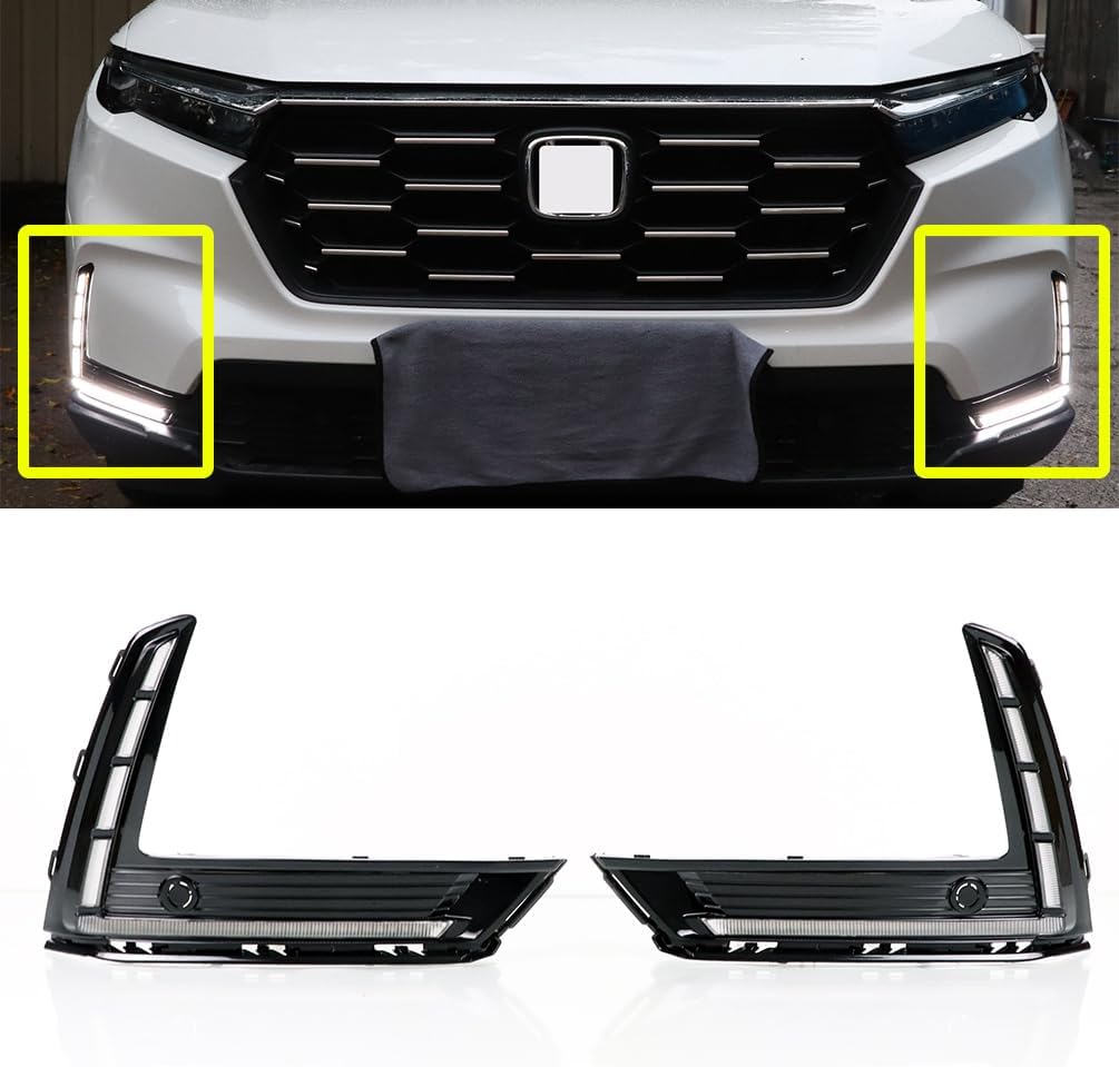 Luz antiniebla LED DRL para Honda CR-V CRV 2025 2023 2025 luces de circulación diurna con luz de señal de giro ámbar CRV reemplazo luz diurna LED