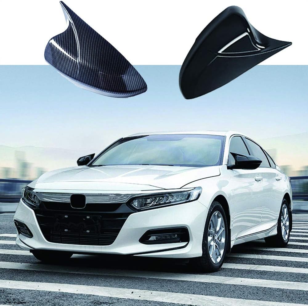 XITER Acabado galvanizado ABS estilo cuerno de vaca todo incluido cubierta de espejo retrovisor puerta lateral moldura generación para Honda Accord 10th 11th 2018 2019 2020 2021 2022 2023 2024 2025,