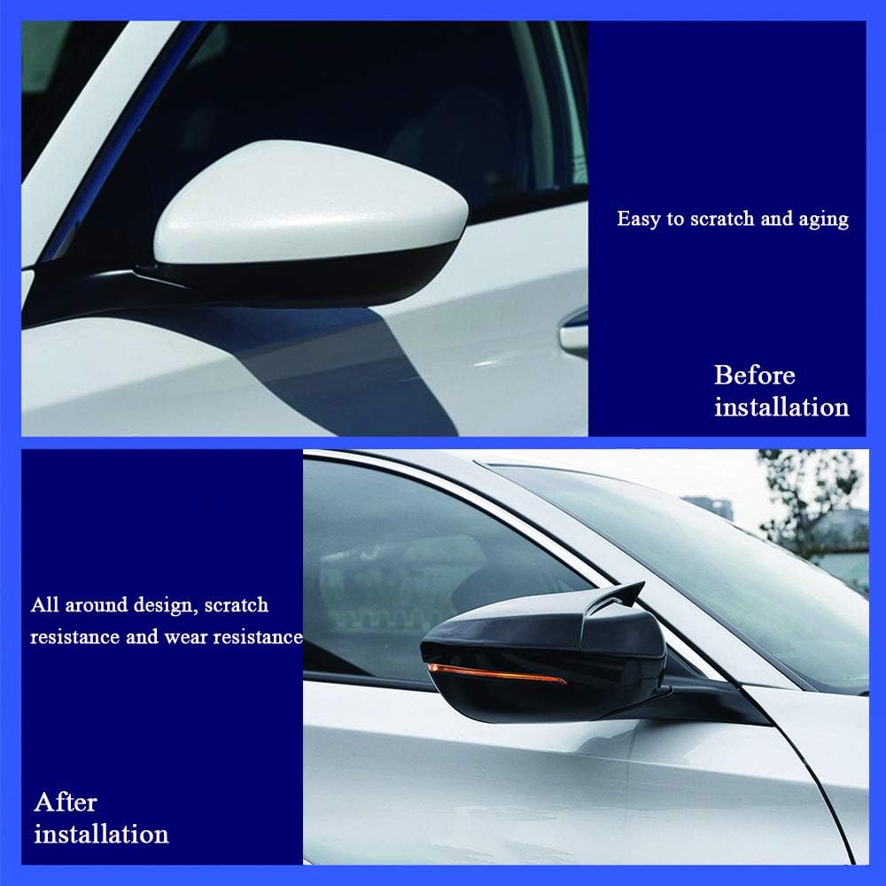 XITER Acabado galvanizado ABS estilo cuerno de vaca todo incluido cubierta de espejo retrovisor puerta lateral moldura generación para Honda Accord 10th 11th 2018 2019 2020 2021 2022 2023 2024 2025,