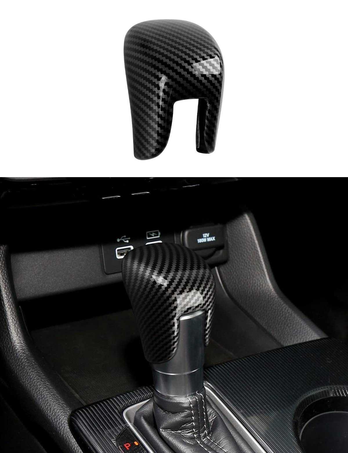 Calcomanías para panel de palanca de cambios versión a gas para Honda Accord 2018 2019 2020 2021 2022 Accesorios de 10ª generación ABS Calcomanías interiores de fibra de carbono