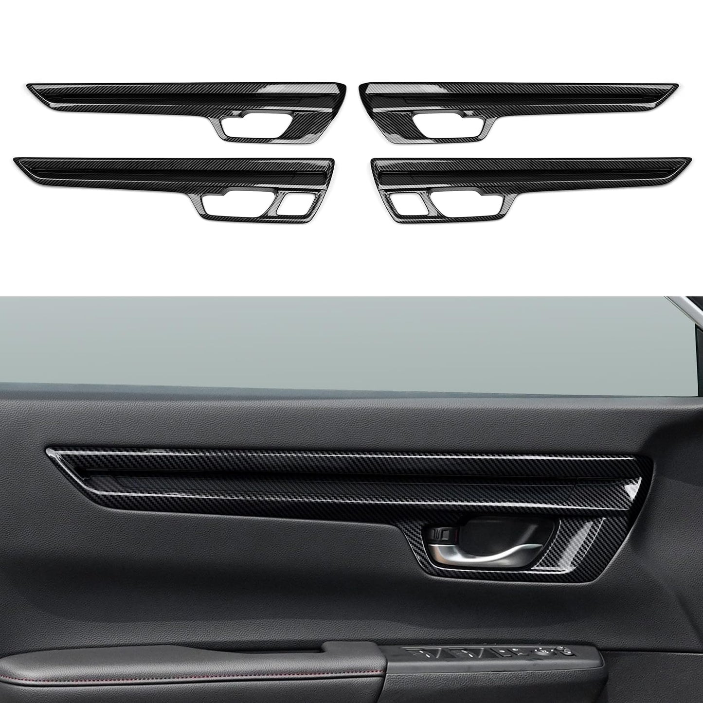 Calcomanías para cubierta de marco de tablero para Honda CR-V 2023, 2024, 2025, accesorios CRV, ABS, fibra de carbono, calcomanías interiores