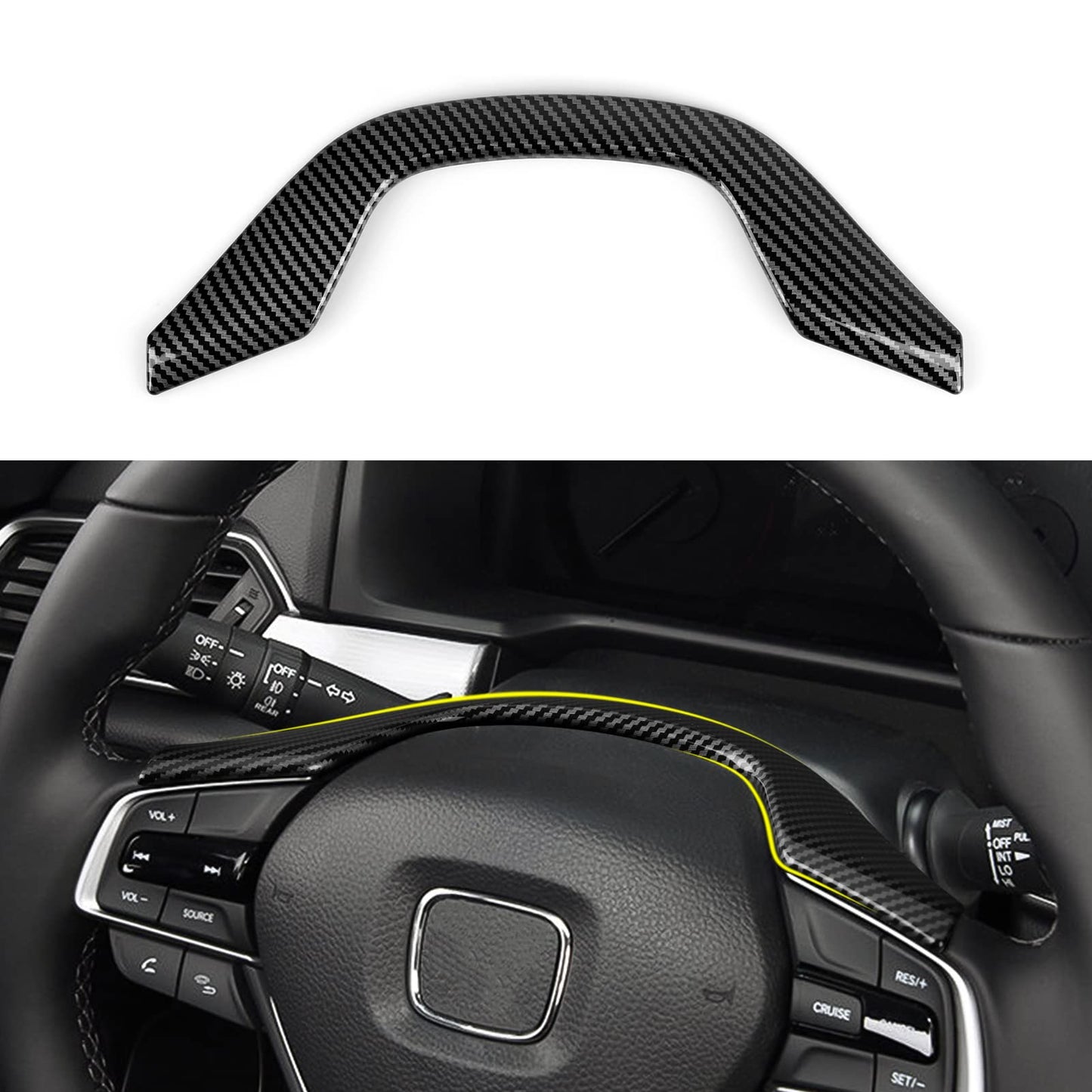 Calcomanías para panel de palanca de cambios versión a gas para Honda Accord 2018 2019 2020 2021 2022 Accesorios de 10ª generación ABS Calcomanías interiores de fibra de carbono