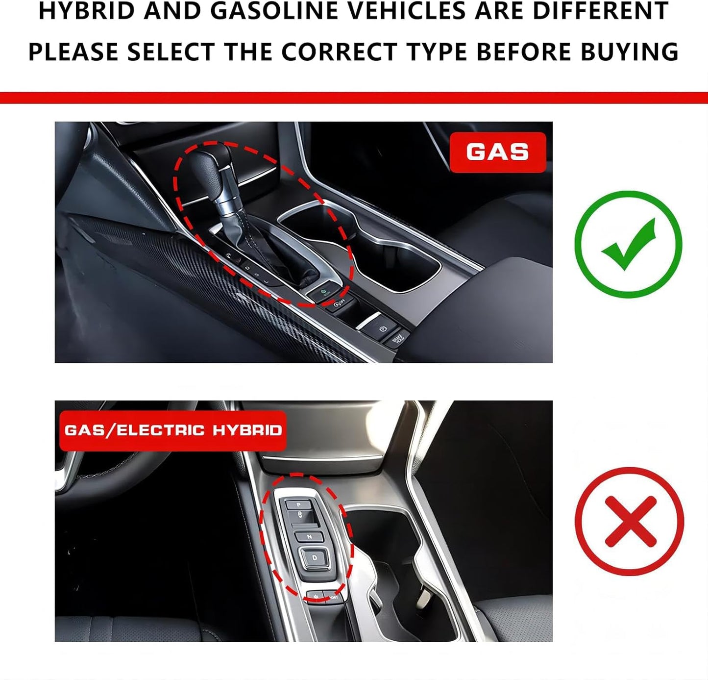 20 Pcs Carbon Fiber Interior Decor Cover, Gear Shift Panel Air Vent Cover Side Door Panel Strip Cover Trim Compatible with Honda Accord 10th Gen 2018-2022