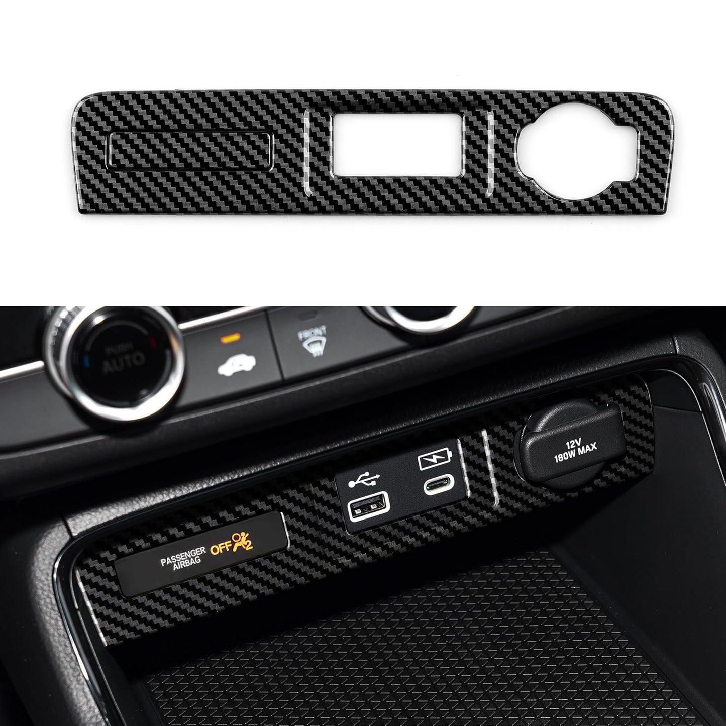 Calcomanías para cubierta de marco de tablero para Honda CR-V 2023, 2024, 2025, accesorios CRV, ABS, fibra de carbono, calcomanías interiores