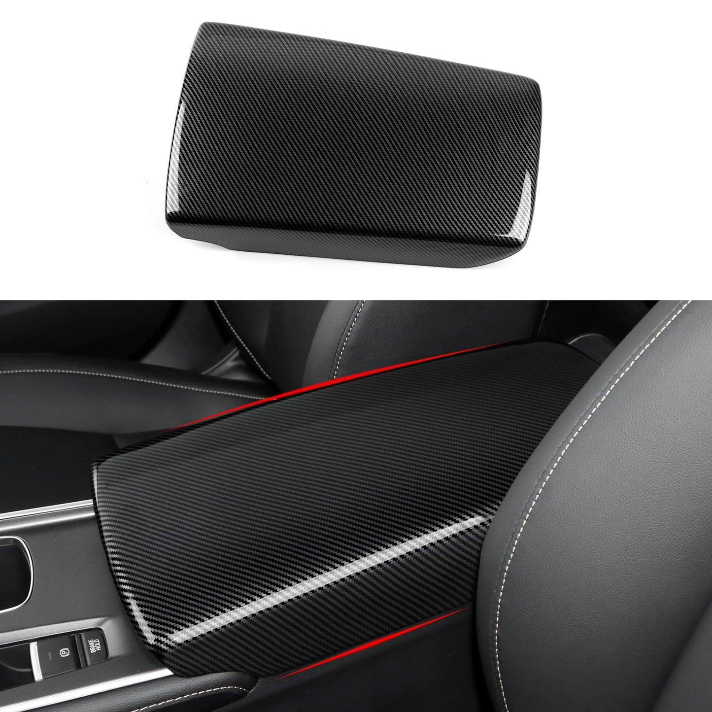 Calcomanías para panel de palanca de cambios versión a gas para Honda Accord 2018 2019 2020 2021 2022 Accesorios de 10ª generación ABS Calcomanías interiores de fibra de carbono