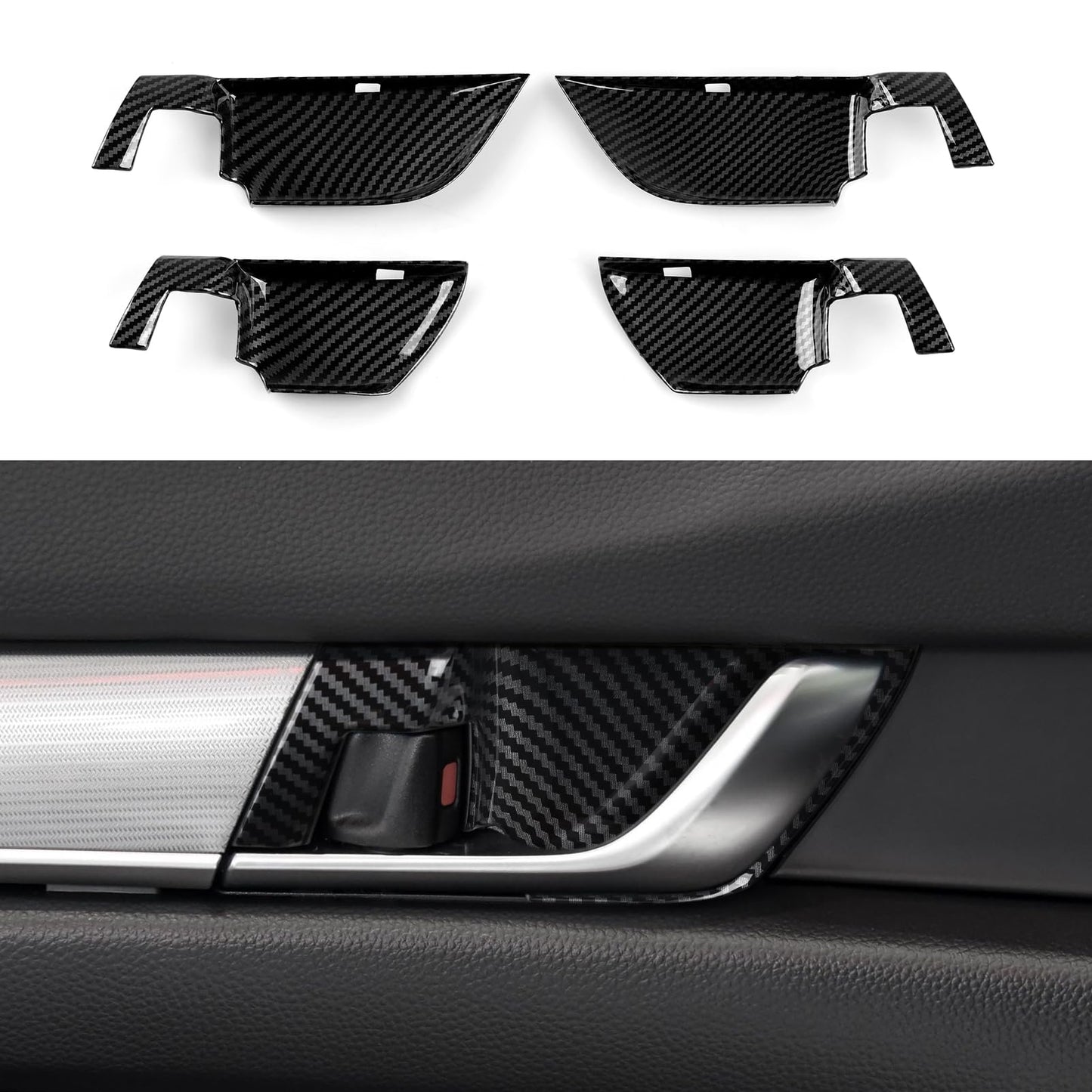 Calcomanías para panel de palanca de cambios versión a gas para Honda Accord 2018 2019 2020 2021 2022 Accesorios de 10ª generación ABS Calcomanías interiores de fibra de carbono