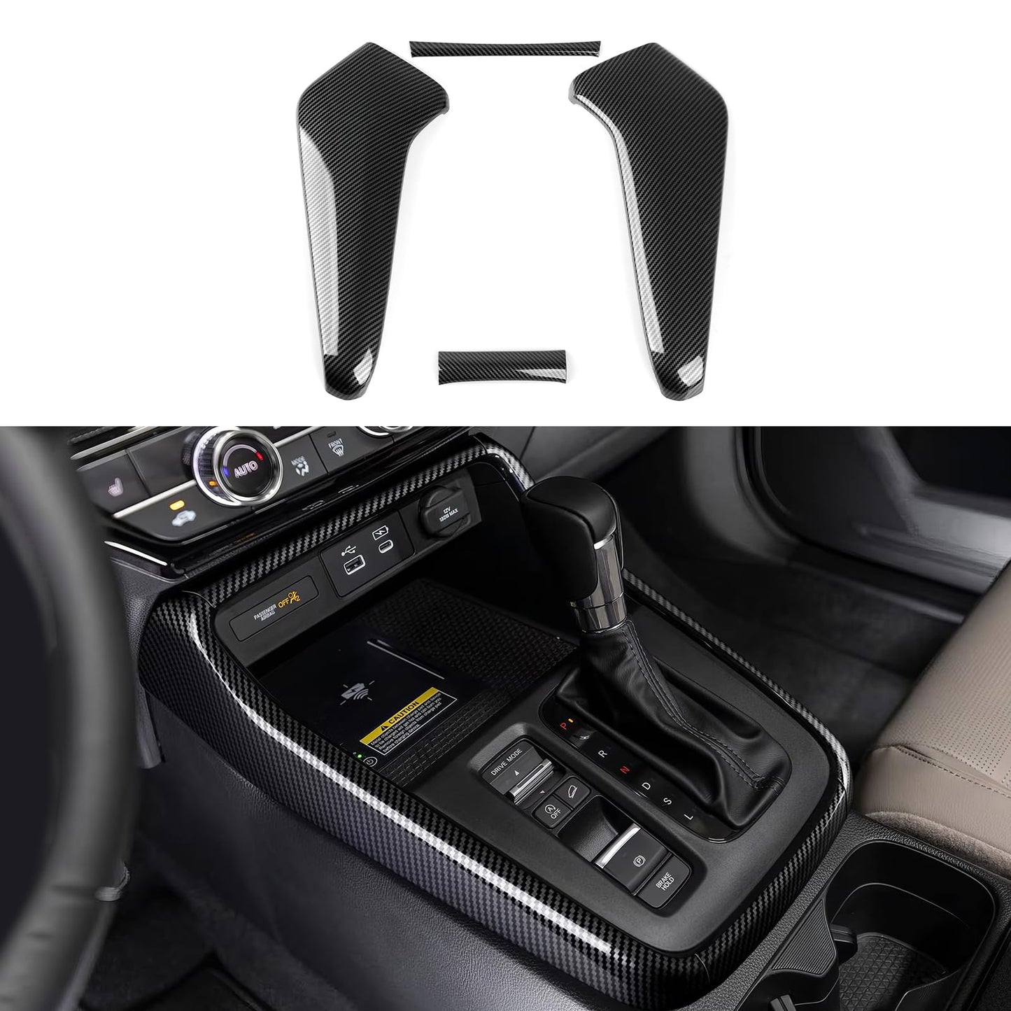 Calcomanías para cubierta de marco de tablero para Honda CR-V 2023, 2024, 2025, accesorios CRV, ABS, fibra de carbono, calcomanías interiores