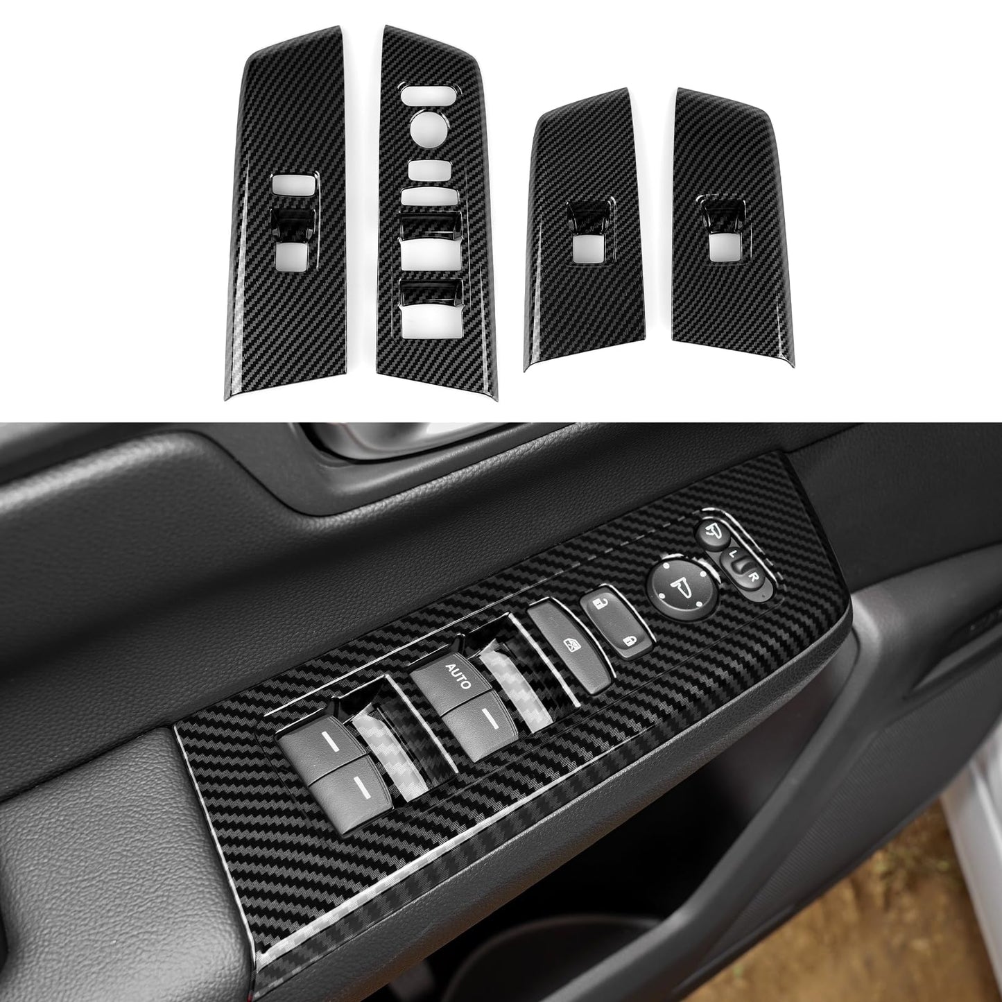 Calcomanías para cubierta de marco de tablero para Honda CR-V 2023, 2024, 2025, accesorios CRV, ABS, fibra de carbono, calcomanías interiores