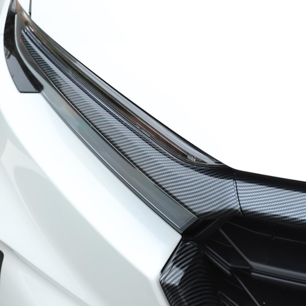 Accesorios de coche para parachoques delantero exterior, tapa de motor para parrilla compatible con Honda CR-V CRV 2023 2024 2025 (estilo fibra de carbono), 3 piezas ABS