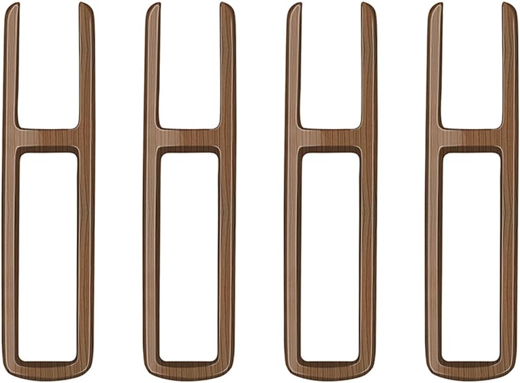 Peach Wood Grain Center Console Car Accessories for Toyota Grand Highlander 2024 2025 Rear Air Condition Outlet Vent Covers Trim ABS 4PC