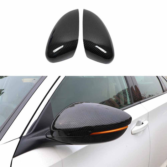 Rifoda Cubierta de espejo retrovisor lateral tipo cuerno Accord, decoración de material plástico ABS, apto para Honda de 10ª generación, Accord 2018, 2019, 2020, 2021, 2022, accesorios exteriores 2