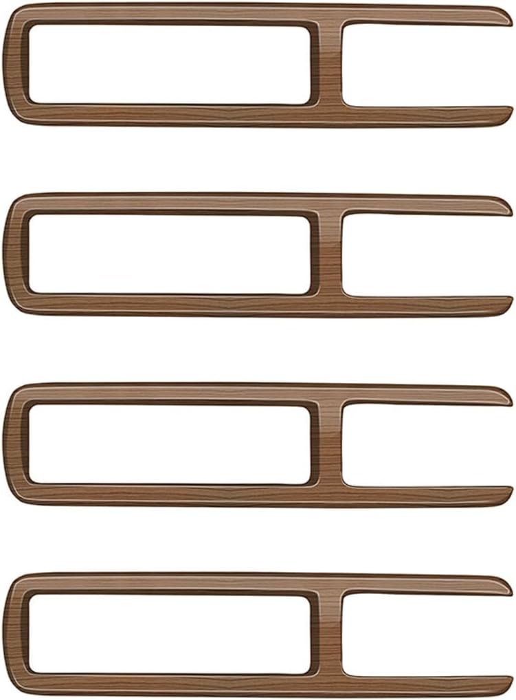 Peach Wood Grain Center Console Car Accessories for Toyota Grand Highlander 2024 2025 Rear Air Condition Outlet Vent Covers Trim ABS 4PC