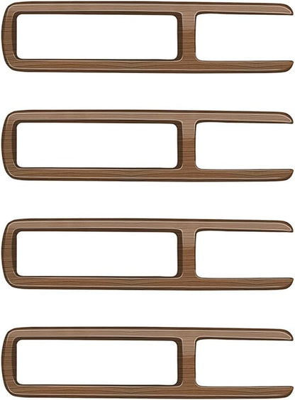 Peach Wood Grain Center Console Car Accessories for Toyota Grand Highlander 2024 2025 Rear Air Condition Outlet Vent Covers Trim ABS 4PC