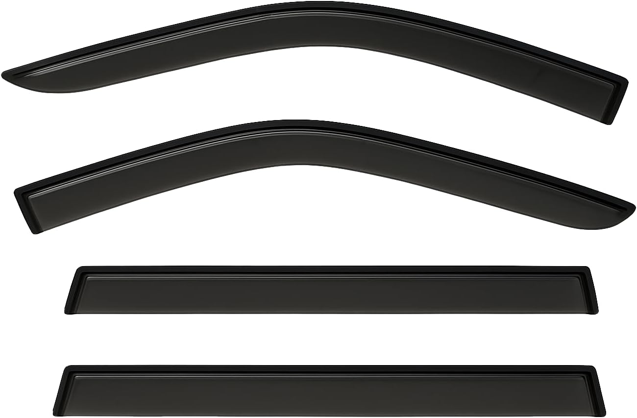 2024-2025 Tape-On Side Window Visor Deflectors for Toyota Grand Highlander Rain Guards XLE Limited Platinum MAX Hybrid Smoke & for Lexus TX 350 500h Premium AWD Luxury Hybrid 2024-2025