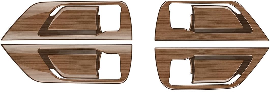 Peach Wood Grain Door Handle Cover fit for Toyota Grand Highlander 2024 2025 Interior Decoration Car Accessories 4PC