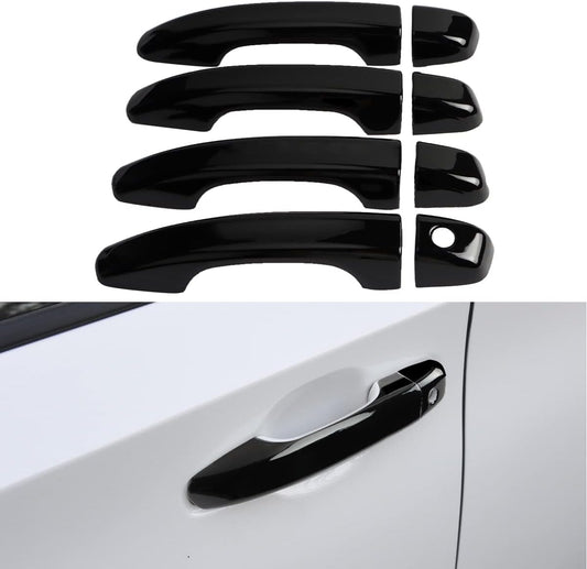 Cubierta para manija de puerta de automóvil compatible con Honda Accord 2018, 2019, 2020, 2021 y 2022, accesorios negros (sin agujeros de entrada sin llave)