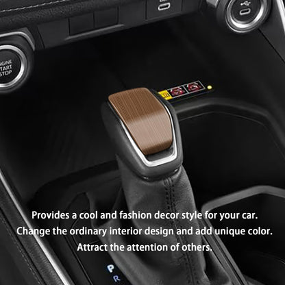 Interior Car Accessories fit for Toyota Grand Highlander 2024 2025 Peach Wood Grain Gear Shift Lever Knob Shifter Head Cover Trim ABS