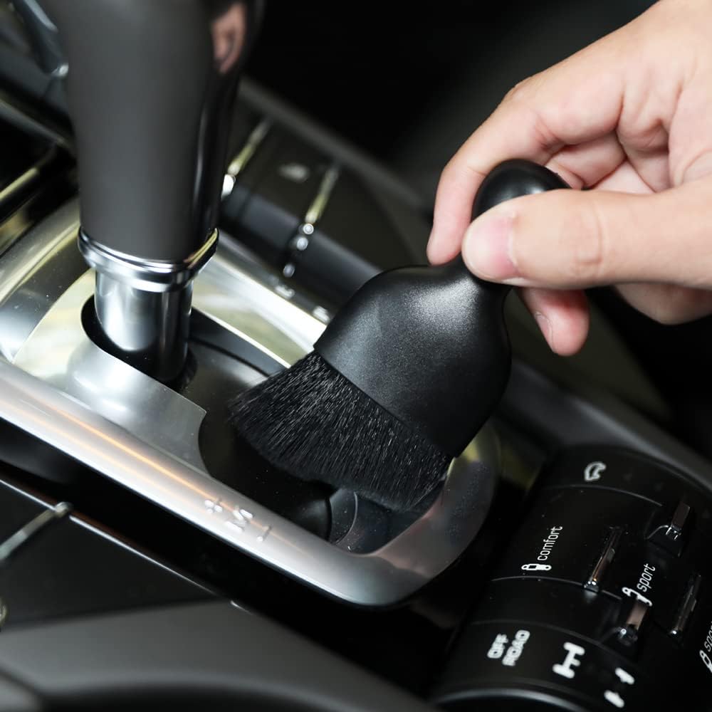 Cepillo para detalles del interior del automóvil, cepillo de limpieza de cerdas suaves, cepillo para detallar el automóvil, herramienta de limpieza interior del automóvil, cepillo de detalles