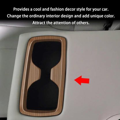 Peach Wood Grain Center Console Car Accessories for Toyota Grand Highlander 2024 2025 Rear Water Cup Holder Cover ABS