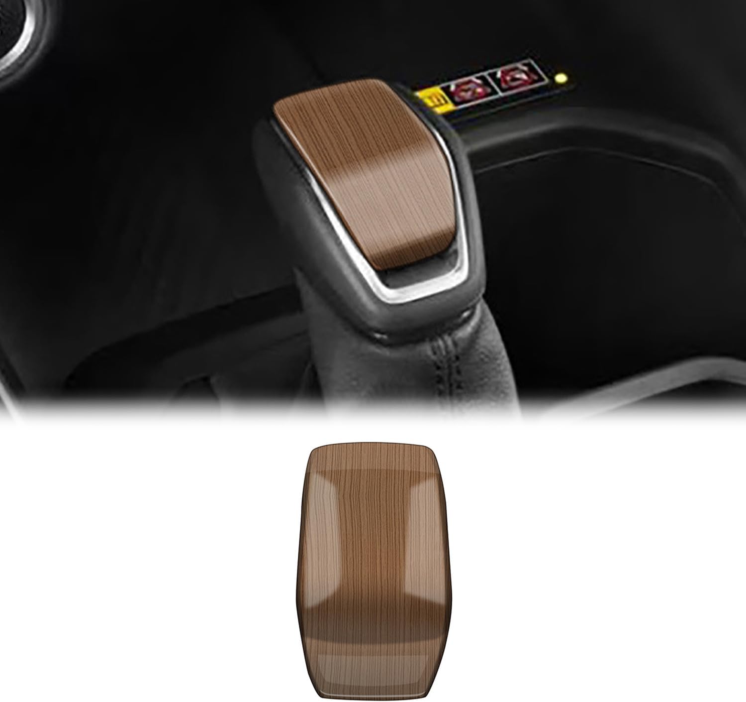 Interior Car Accessories fit for Toyota Grand Highlander 2024 2025 Peach Wood Grain Gear Shift Lever Knob Shifter Head Cover Trim ABS