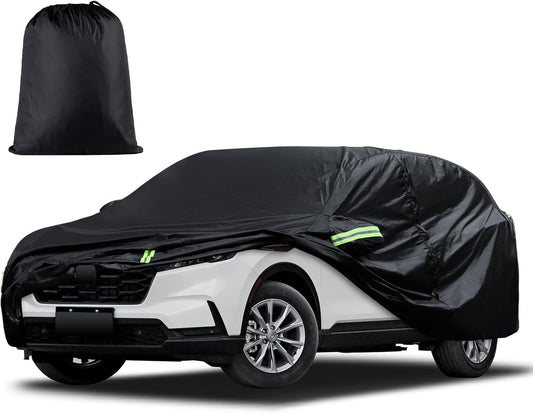 Migaven - Funda de coche personalizada, impermeable para todo tipo de clima, funda exterior completa, protector de lluvia, sol, nieve con cremallera en la puerta