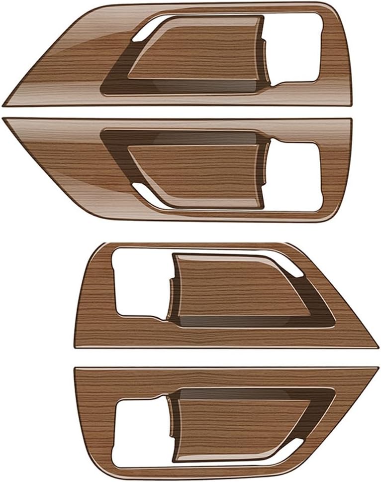 Peach Wood Grain Door Handle Cover fit for Toyota Grand Highlander 2024 2025 Interior Decoration Car Accessories 4PC