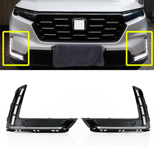 Luz antiniebla LED DRL para Honda CR-V CRV 2025 2023 2025 luces de circulación diurna con luz de señal de giro ámbar CRV reemplazo luz diurna LED