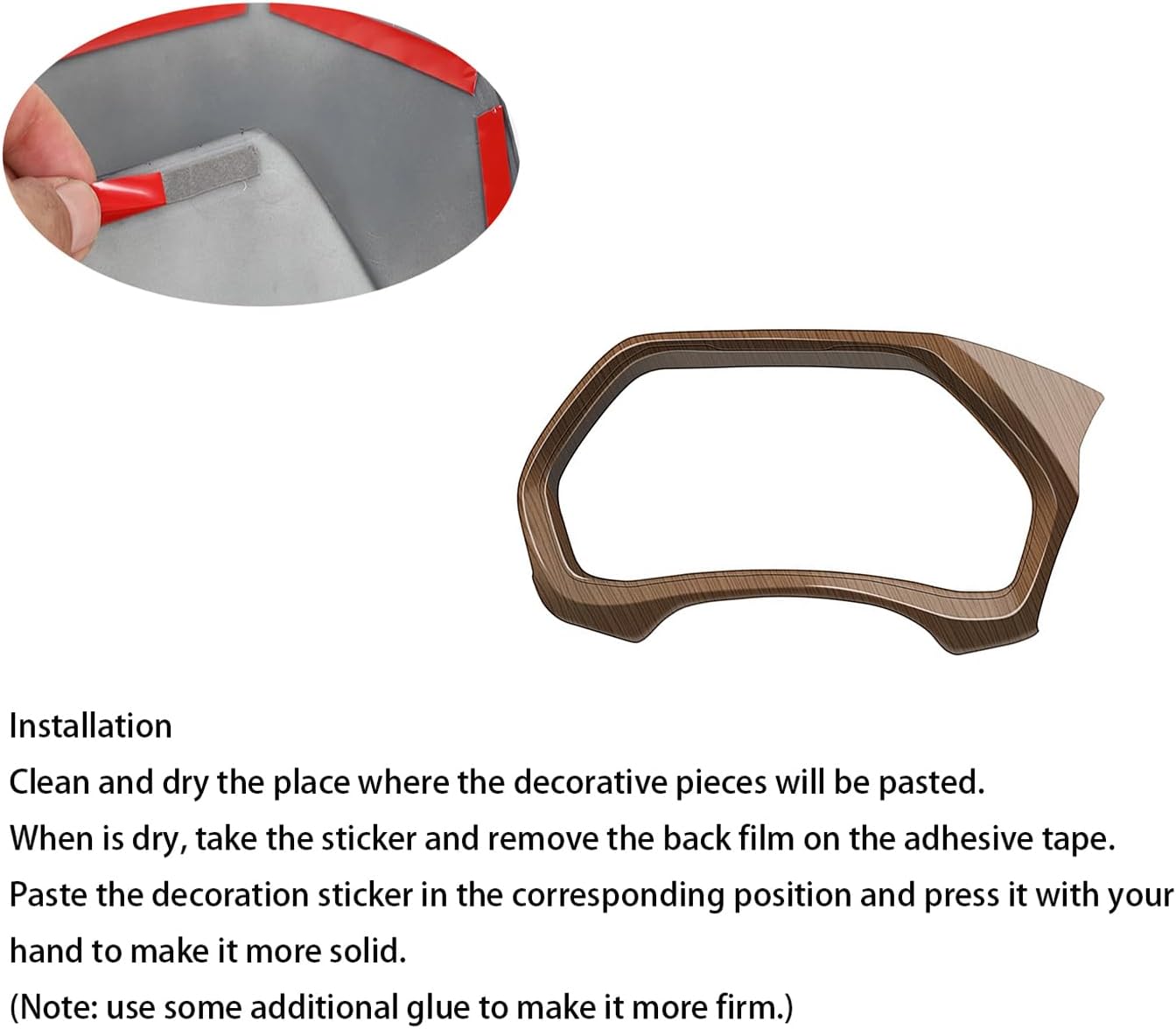Instrument Frame Modification Interior Car Accessories fit for Toyota Grand Highlander 2024 2025 Peach Wood Grain Console Center Dashboard Cover Trim ABS