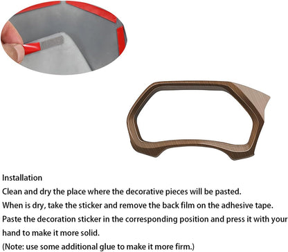 Instrument Frame Modification Interior Car Accessories fit for Toyota Grand Highlander 2024 2025 Peach Wood Grain Console Center Dashboard Cover Trim ABS