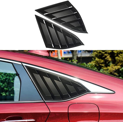Rear Side Window Louvers Compatible for Honda Accord 2022 2021 2020 2019 2018 Accesories Sport Style Air Vent Cover (Bright Black)
