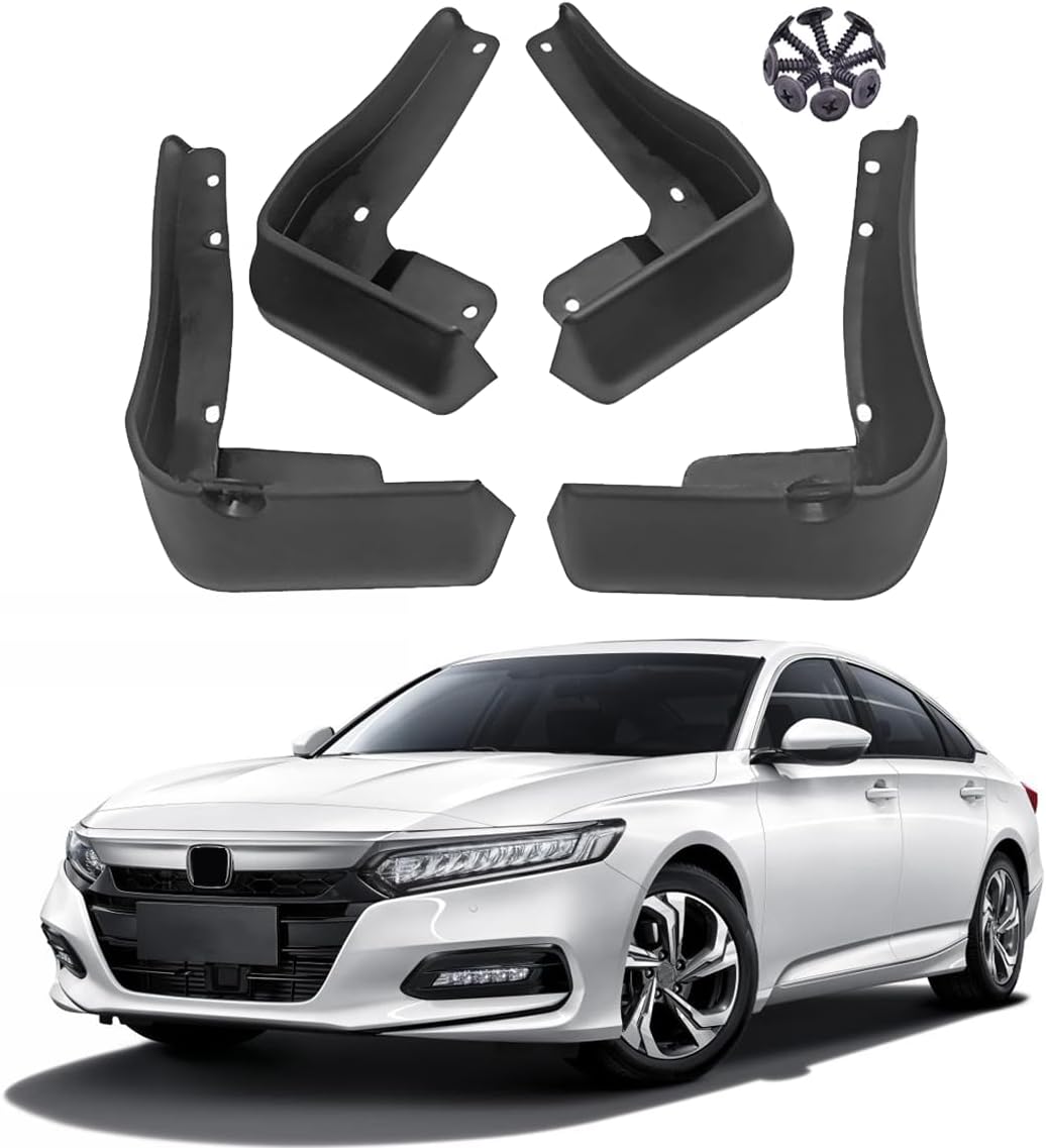 Car Mud Splash Guards Mud Flaps Fender Kit for Honda Accord Accessories 10th 2018 2019 2020 2021 2022 Mudguard Accessories Front and Rear 4-PC Set