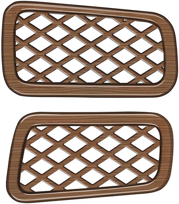 Peach Wood Grain Center Console Car Accessories for Toyota Grand Highlander 2024 2025 Front Air Condition Outlet Vent Covers Trim ABS 2PC