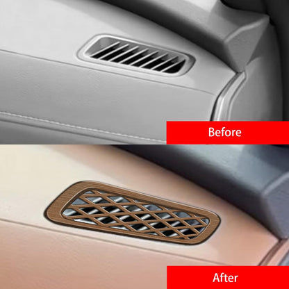 Peach Wood Grain Center Console Car Accessories for Toyota Grand Highlander 2024 2025 Front Air Condition Outlet Vent Covers Trim ABS 2PC