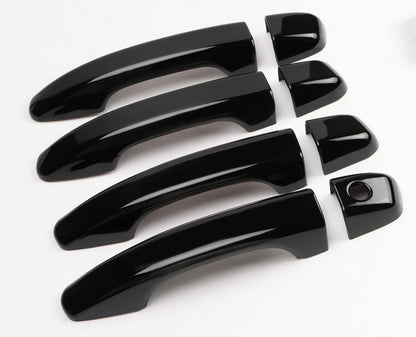 Cubierta para manija de puerta de automóvil compatible con Honda Accord 2018, 2019, 2020, 2021 y 2022, accesorios negros (sin agujeros de entrada sin llave)