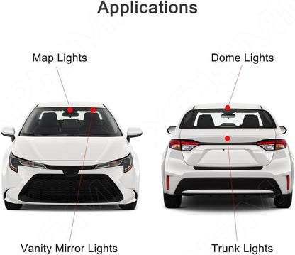 6 Piece 6000K White Accord Interior LED Light Kit Package Replacement for Honda Accord 2018 2019 2020 2021 2022, with Placement Diagram and Install Tool