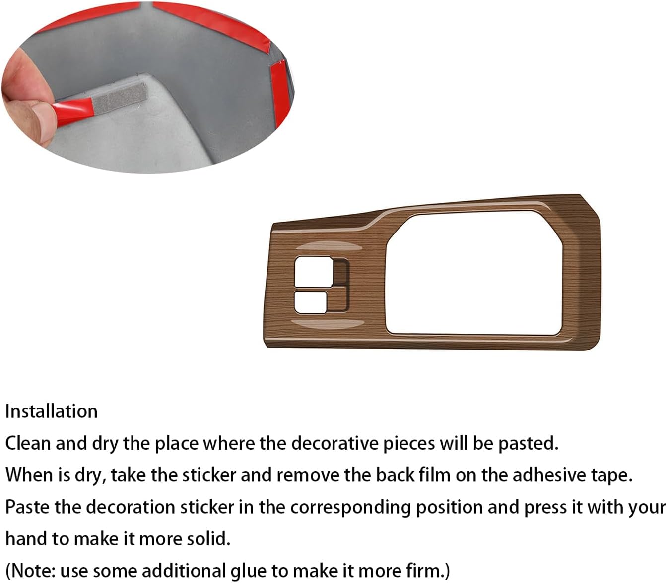 Interior Decoration Accessories fit for Toyota Grand Highlander 2024 2025 Center Console Gear Shift Cover Trim Easy Installation ABS Peach Wood Grain