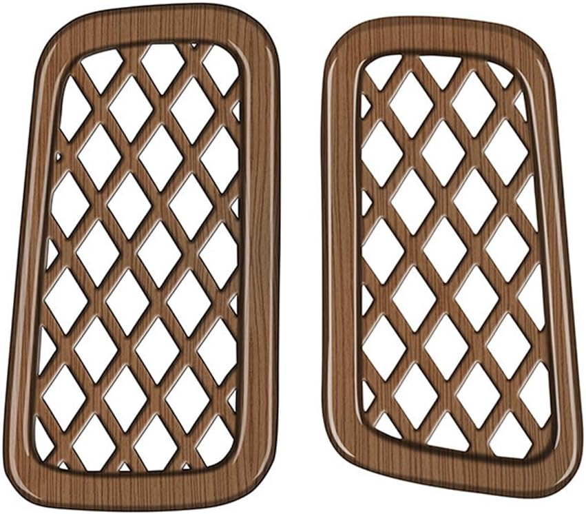 Peach Wood Grain Center Console Car Accessories for Toyota Grand Highlander 2024 2025 Front Air Condition Outlet Vent Covers Trim ABS 2PC