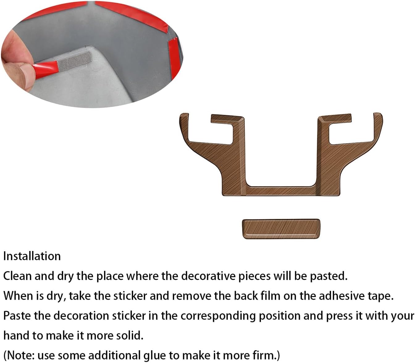 Ozukyn Armrest Box Release Button Switch Cover fit for Toyota Grand Highlander 2024 2025 Center Console Armrest Storage Box Cover Peach Wood Grain