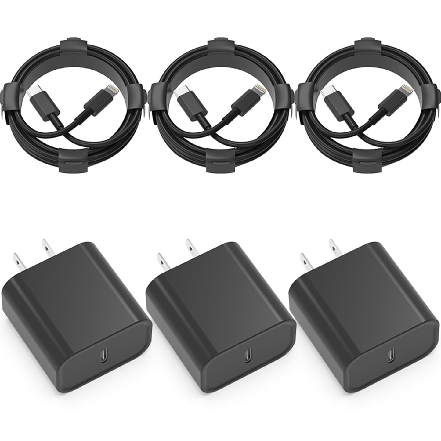 USB C Charger iPhone Charger Fast Charging 3Pack 20W Type C Wall Charger Block with 6FT Long USB C Charger Cable Compatible for iPhone 14Pro/13 Pro/12/12 Pro Max/11/XS Max/XS/XR/X/8