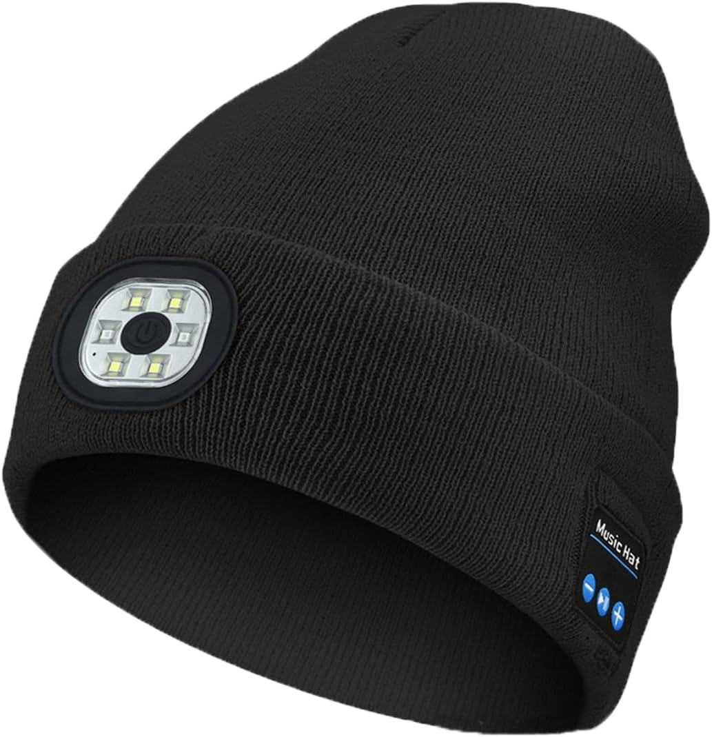 Bluetooth Beanie with a Light,Bluetooth 5.2 HD Stereo
