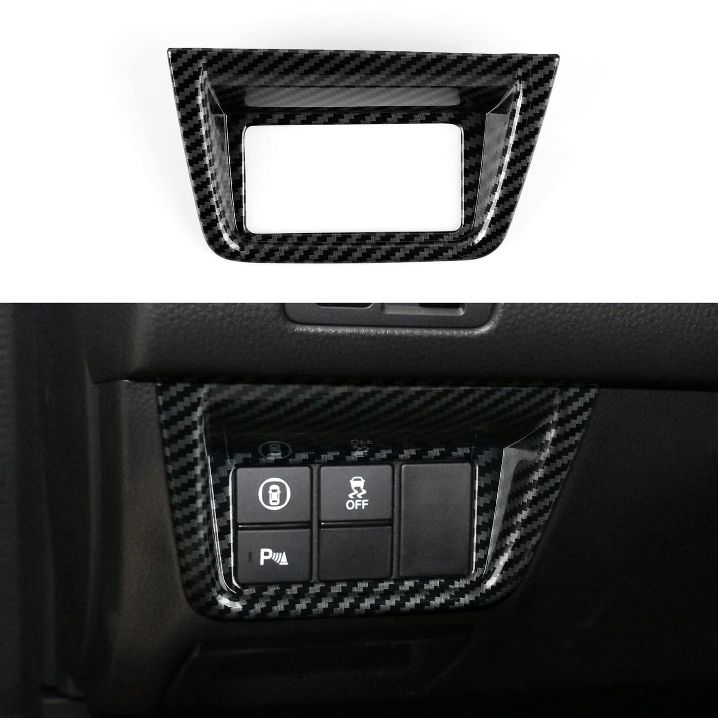 Calcomanías para panel de palanca de cambios versión a gas para Honda Accord 2018 2019 2020 2021 2022 Accesorios de 10ª generación ABS Calcomanías interiores de fibra de carbono