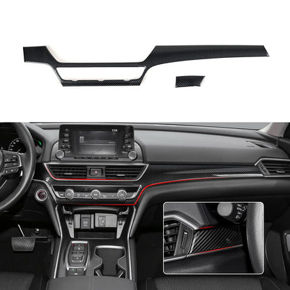 Calcomanías para panel de palanca de cambios versión a gas para Honda Accord 2018 2019 2020 2021 2022 Accesorios de 10ª generación ABS Calcomanías interiores de fibra de carbono