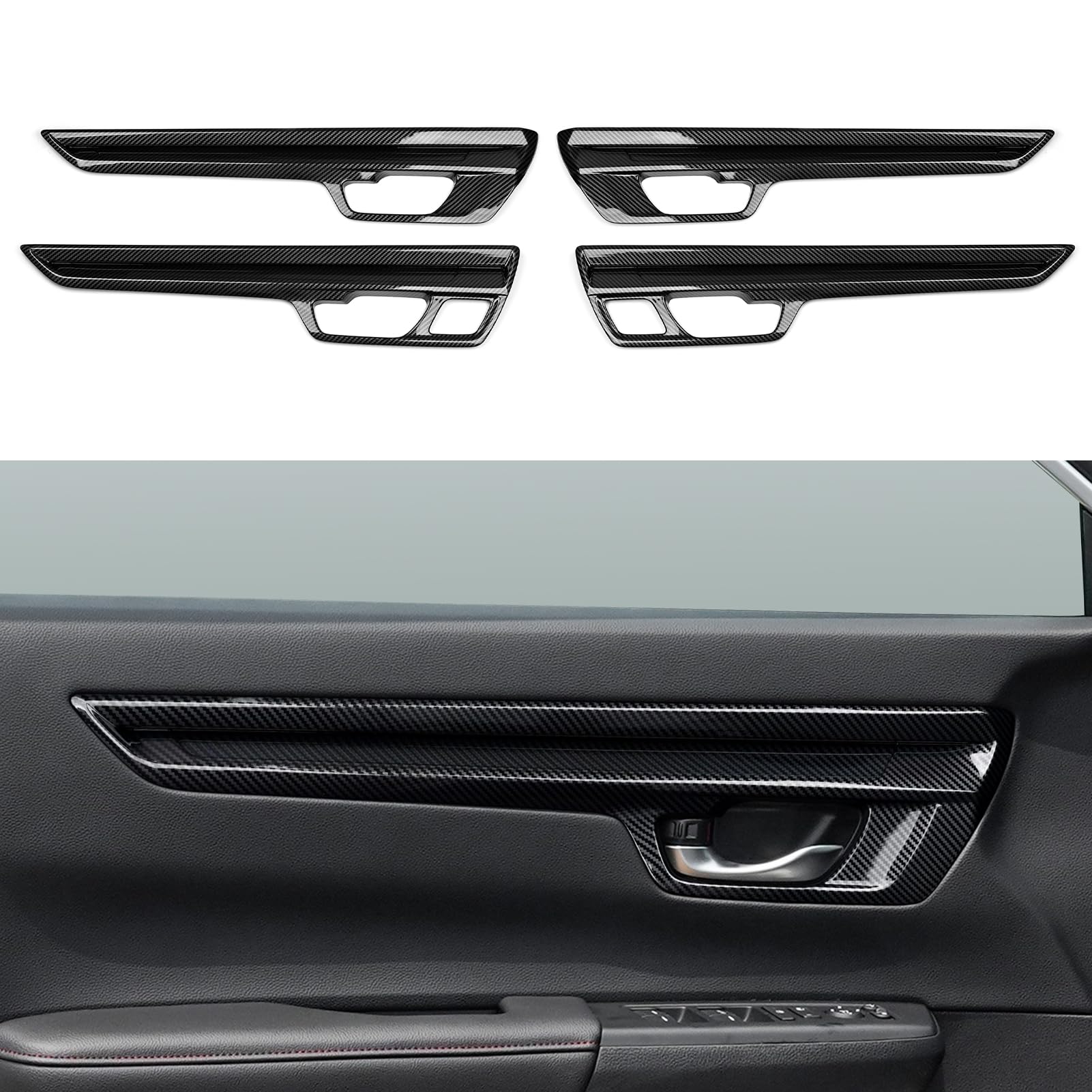 Calcomanías para cubierta de marco de tablero para Honda CR-V 2023, 2024, 2025, accesorios CRV, ABS, fibra de carbono, calcomanías interiores
