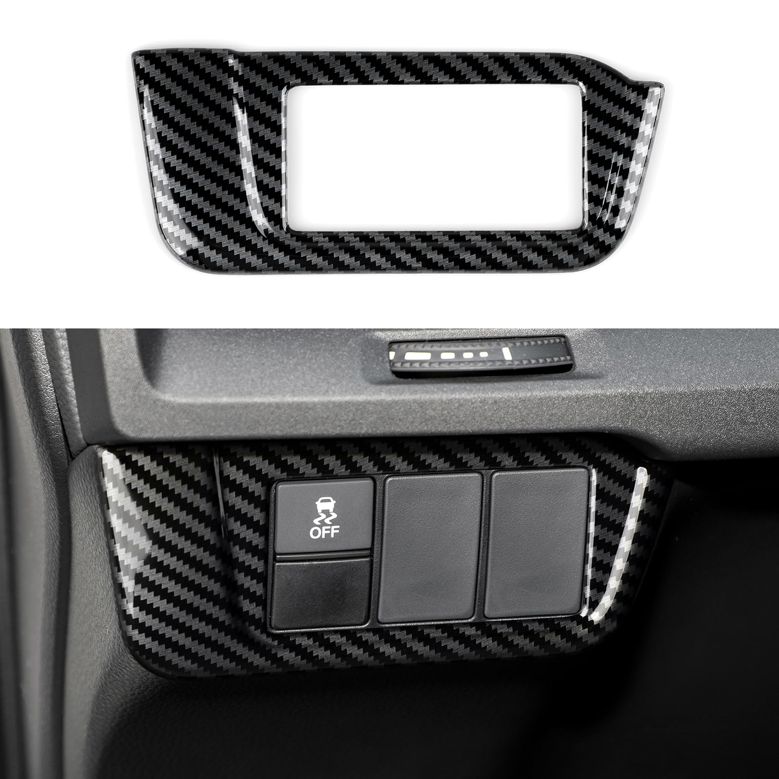 Calcomanías para cubierta de marco de tablero para Honda CR-V 2023, 2024, 2025, accesorios CRV, ABS, fibra de carbono, calcomanías interiores