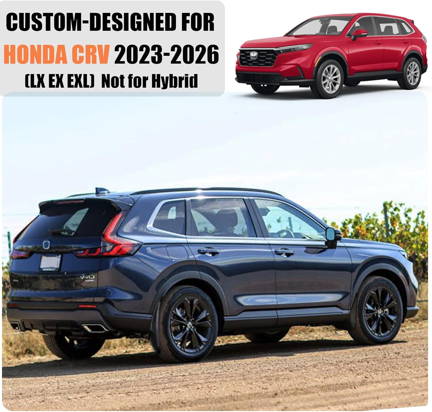 for Honda CRV 2023 2024 2025 2026 Splash Guard - Front & Rear Mud Flaps for Honda CR-V LX/EX/EXL 2023 2024 2025 2026 Exterior Accessories (Not for Hybrid)