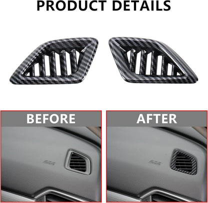 20 Pcs Carbon Fiber Interior Decor Cover, Gear Shift Panel Air Vent Cover Side Door Panel Strip Cover Trim Compatible with Honda Accord 10th Gen 2018-2022