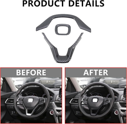 20 Pcs Carbon Fiber Interior Decor Cover, Gear Shift Panel Air Vent Cover Side Door Panel Strip Cover Trim Compatible with Honda Accord 10th Gen 2018-2022