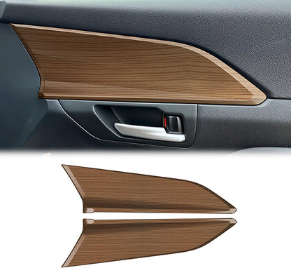 Door Handle Cover Trim fit for Toyota Grand Highlander 2024 2025 Interior Decoration Car Accessories Peach Wood Grain ABS